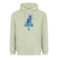 Matcha watercolor splatter alice in wonderland t shirt design Heavyweight Hoodie - PixelWave