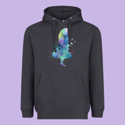 Watercolor Splatter Alice In Wonderland T Shirt Design Heavyweight Hoodie Designed By Pixelwave