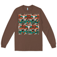 Chestnut native american aztec seamless pattern 3 Long Sleeve Tee - BundleAndBundleShop