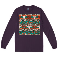Plum native american aztec seamless pattern 3 Long Sleeve Tee - BundleAndBundleShop