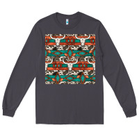 Smoke native american aztec seamless pattern 3 Long Sleeve Tee - BundleAndBundleShop