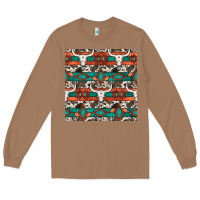 Toasted Coconut native american aztec seamless pattern 3 Long Sleeve Tee - BundleAndBundleShop