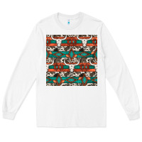 White native american aztec seamless pattern 3 Long Sleeve Tee - BundleAndBundleShop