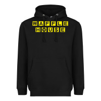 Black waffle hause Heavyweight Hoodie - PixelWave