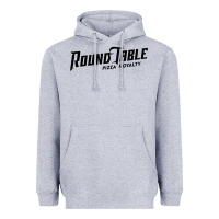 Heather Grey resto, round table pizza new Heavyweight Hoodie - PixelWave