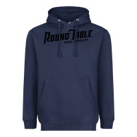 Navy resto, round table pizza new Heavyweight Hoodie - PixelWave
