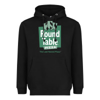 Black round table pizza Heavyweight Hoodie - PixelWave