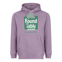 Lavender round table pizza Heavyweight Hoodie - PixelWave