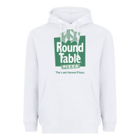White round table pizza Heavyweight Hoodie - PixelWave