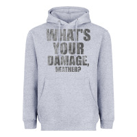 Heather Grey what's your damage, heather   heathers Heavyweight Hoodie - PixelWave
