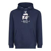 Navy liberation to all vegan vegetarian food animal love Heavyweight Hoodie - PixelWave