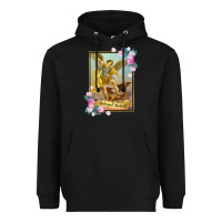 Black St Michael the Archangel - Protector Catholic Church Angel Heavyweight Hoodie - PixelWave