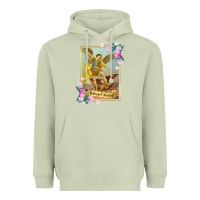 Matcha St Michael the Archangel - Protector Catholic Church Angel Heavyweight Hoodie - PixelWave