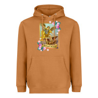 Meerkat St Michael the Archangel - Protector Catholic Church Angel Heavyweight Hoodie - PixelWave