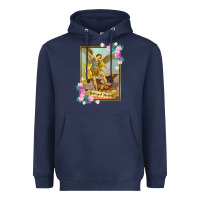 Navy St Michael the Archangel - Protector Catholic Church Angel Heavyweight Hoodie - PixelWave