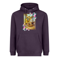 Plum St Michael the Archangel - Protector Catholic Church Angel Heavyweight Hoodie - PixelWave