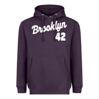 Plum brooklyn 42 Heavyweight Hoodie - PixelWave