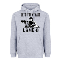 Heather Grey get out of my yard lame o the burbs quote the burbs Heavyweight Hoodie - Craftify
