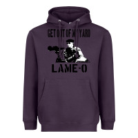 Plum get out of my yard lame o the burbs quote the burbs Heavyweight Hoodie - Craftify