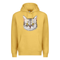 Antique Gold American Shorthair Cat Face Premium Hoodie - LillyAllenDesigns
