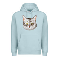 Blue Mist American Shorthair Cat Face Premium Hoodie - LillyAllenDesigns