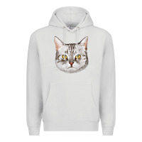 Dove Grey American Shorthair Cat Face Premium Hoodie - LillyAllenDesigns