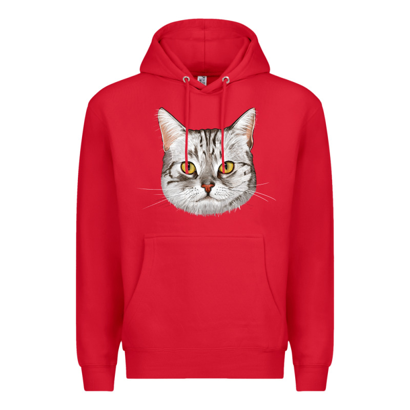 American Shorthair Cat Face Premium Hoodie by LillyAllenDesigns | Teevron