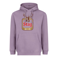 Lavender Vintage Stag Beer, distressed Heavyweight Hoodie - Craftify