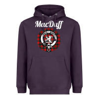 Plum MacDuff Clan Scottish Name Coat Of Arms Tartan Heavyweight Hoodie - Craftify