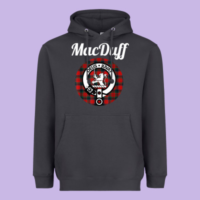 Macduff Clan Scottish Name Coat Of Arms Tartan Heavyweight Hoodie Designed By Craftify