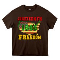 Chocolate Brown juneteenth 1865 freedom Heavy Core Tee - CowGirlArtShop