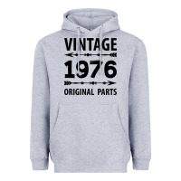 Heather Grey VINTAGE 1976 ORIGINAL PARTS Heavyweight Hoodie - Craftify