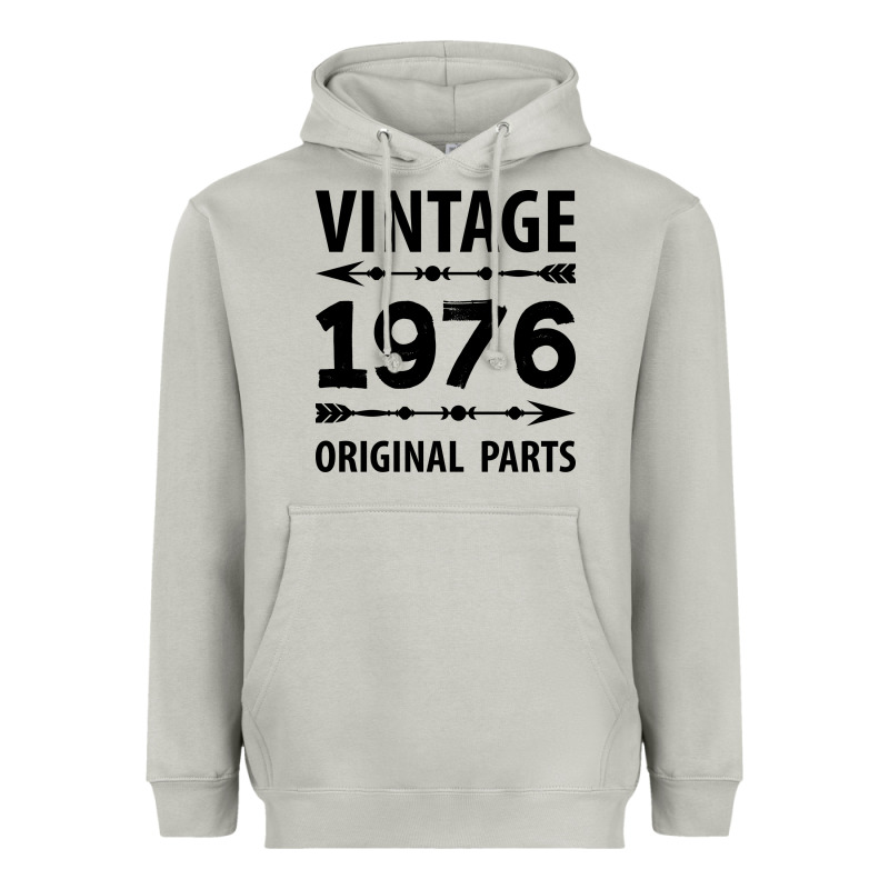 Vintage 1976 Original Parts Heavyweight Hoodie by Craftify | Teevron