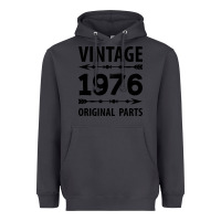 Smoke VINTAGE 1976 ORIGINAL PARTS Heavyweight Hoodie - Craftify