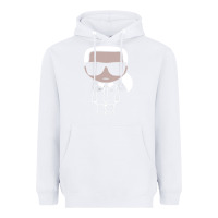 White KARLS LAGERFELDS Heavyweight Hoodie - Craftify