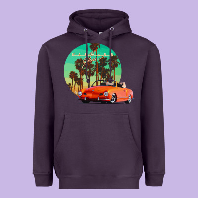 Karmann Ghia Sunset Palm Love Quote Heavyweight Hoodie Designed By Craftify