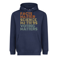 Navy facts matter science matters voting matters liberal democrat t shirt c Heavyweight Hoodie - Craftify