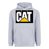 Heather Grey cat Heavyweight Hoodie - Craftify