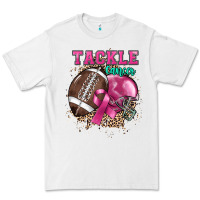 White Tackle Cancer Premium Tee - HowdyJamesFarm