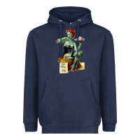 Navy Zombie Pin Up Girl Halloween Heavyweight Hoodie - Craftify