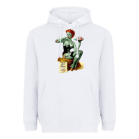 White Zombie Pin Up Girl Halloween Heavyweight Hoodie - Craftify
