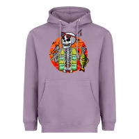 Lavender skeleton fishing lover moon halloween costume fish Heavyweight Hoodie - Craftify