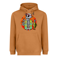 Meerkat skeleton fishing lover moon halloween costume fish Heavyweight Hoodie - Craftify