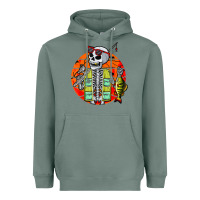 Sage skeleton fishing lover moon halloween costume fish Heavyweight Hoodie - Craftify