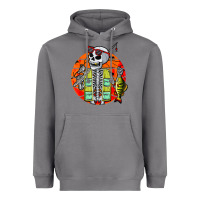 Storm skeleton fishing lover moon halloween costume fish Heavyweight Hoodie - Craftify