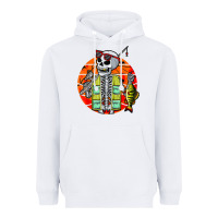 White skeleton fishing lover moon halloween costume fish Heavyweight Hoodie - Craftify