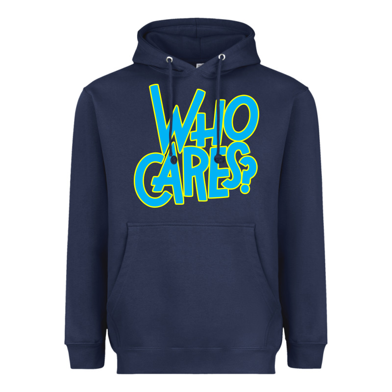Who Cares Heavyweight Hoodie by Craftify | Teevron