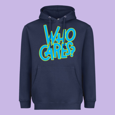 Who Cares Heavyweight Hoodie Designed By Craftify