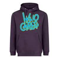 Plum who cares Heavyweight Hoodie - Craftify