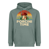 Sage vintage sunset porcini mushroom hunting boletus edulis t shirt Heavyweight Hoodie - Craftify